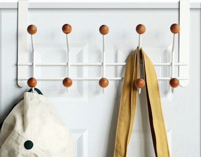 모노블 우드 도어훅 문걸이 행거 10구, 혼합색상, 1개