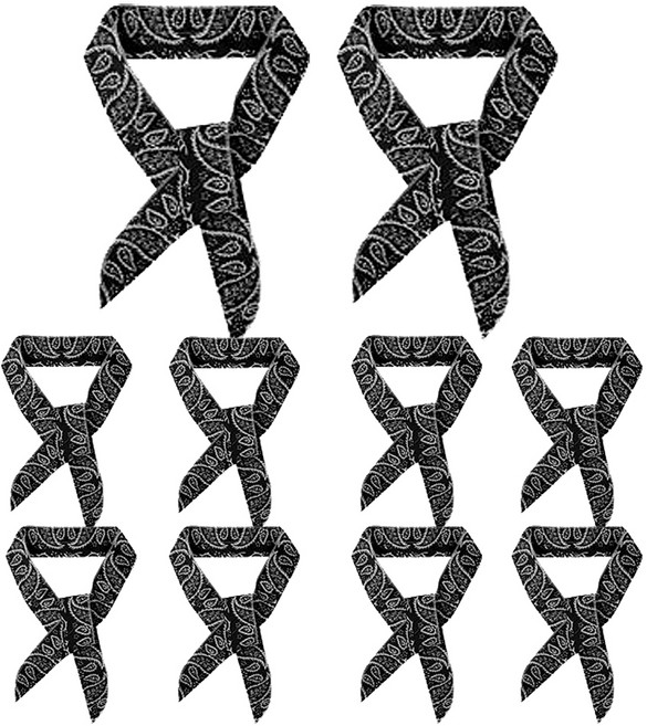 냉동 쿨 스카프, 블랙, 10개