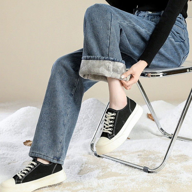 女款Veluon刷毛牛仔褲