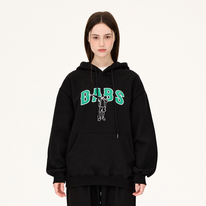 더매드문 댑보이 오버핏 기모 후드