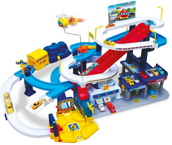 IWill COMPANY 鯊魚寶寶 超級救援隊 出動總部 極限競賽軌道組, 1個, 多色