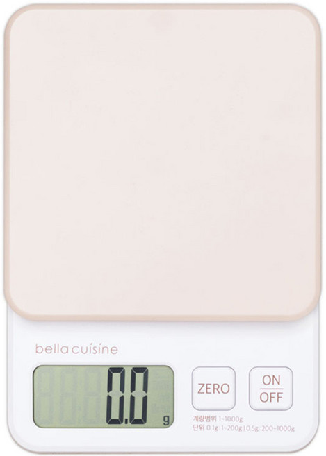 bella cuisine 廚房電子秤 1kg 米色, G1-0205