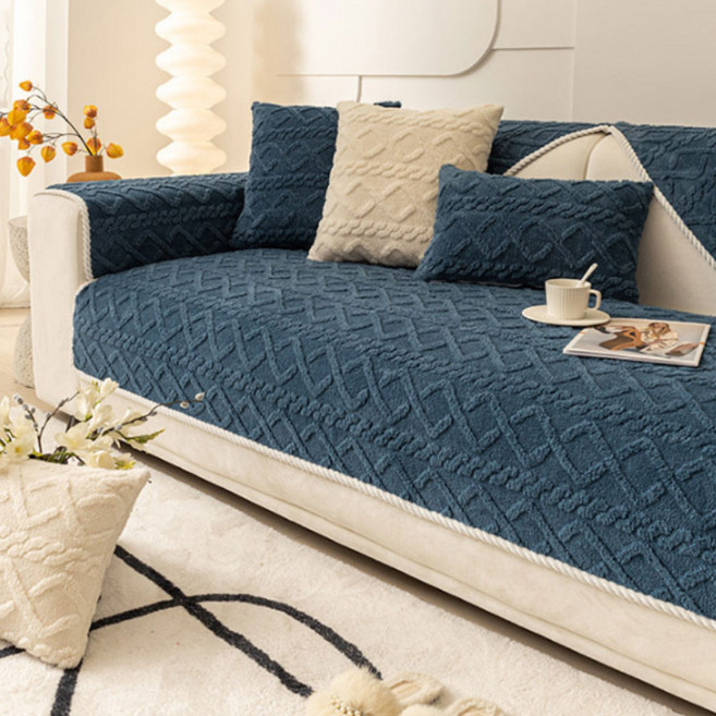 지앤와이 벨벳 자카드 미끄럼방지 소파패드