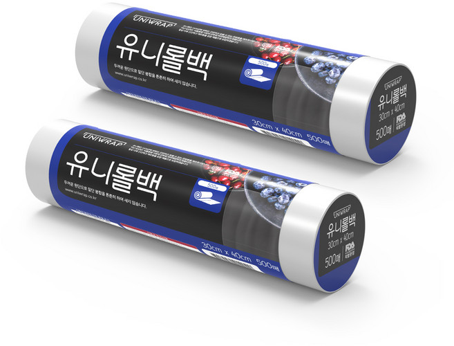 유니랩 유니롤백 대 30cm x 40cm, 대(L), 500개입, 2개