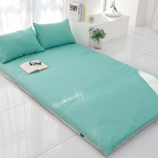 스코홈 국내 제조 여름 냉감 시어서커 홑겹 요커버, 심쿵민트