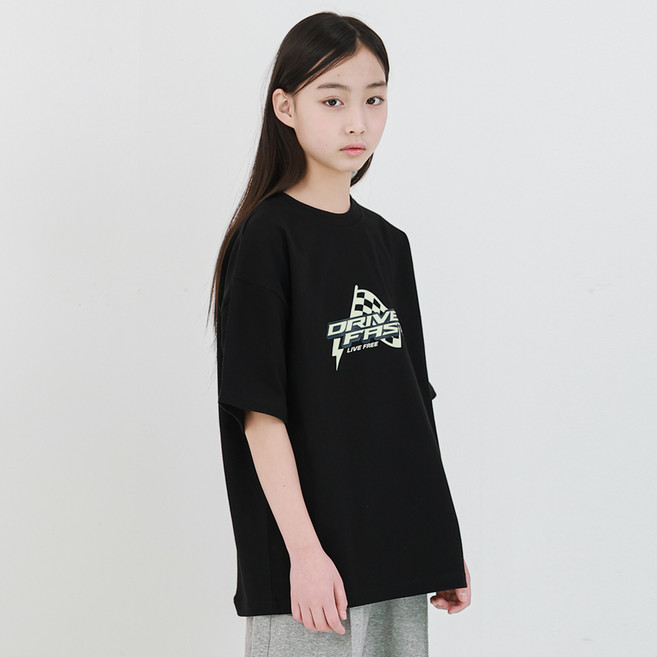 제니키즈 아동용 오버핏 드라이브 반팔 티셔츠 JN2052T