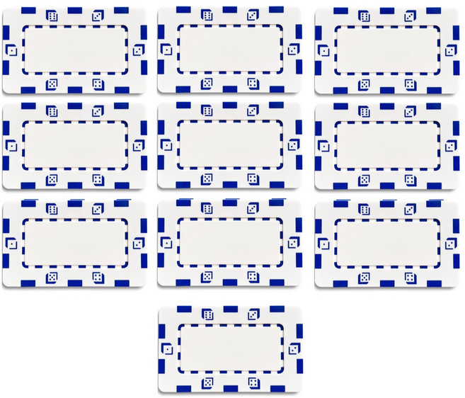 프리미엄 홀덤 사각칩 10p, 화이트, 1개