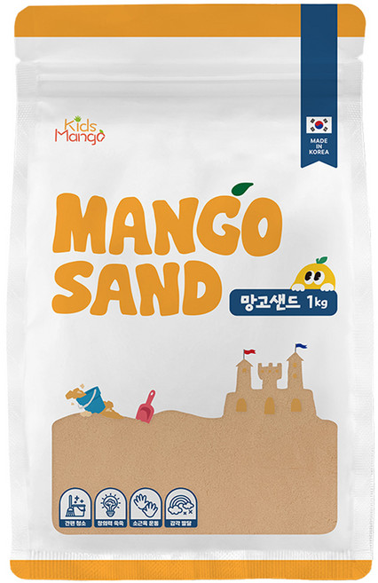 Kids Mango 芒果動力沙 玩沙玩具, 木頭, 1kg, 1個