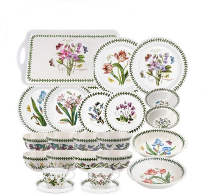 포트메리온 보타닉가든 4인 한식기 풀세트, 랜덤발송발송, 식기 9종, 25개