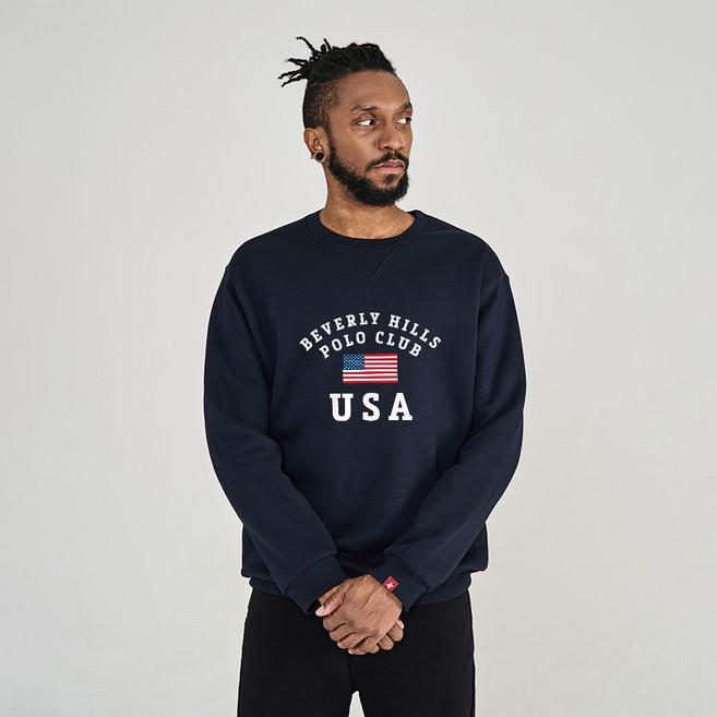 비버리힐스폴로클럽 로렐 기모 맨투맨 티셔츠 CPM9T18