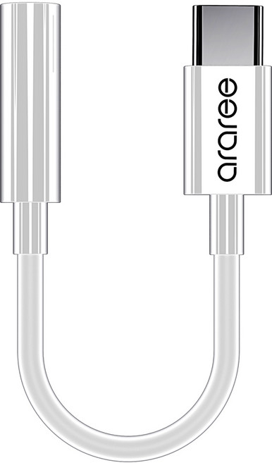 아라리 갤럭시 노트10 USB C타입 to 3.5mm 이어폰 변환 젠더, White, 1개