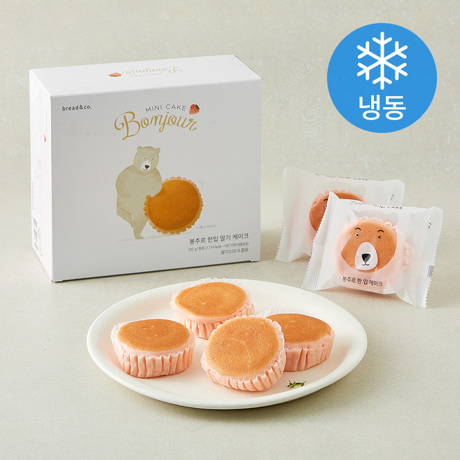 브레댄코 봉주르 한입 딸기케이크 (냉동), 350g, 1개