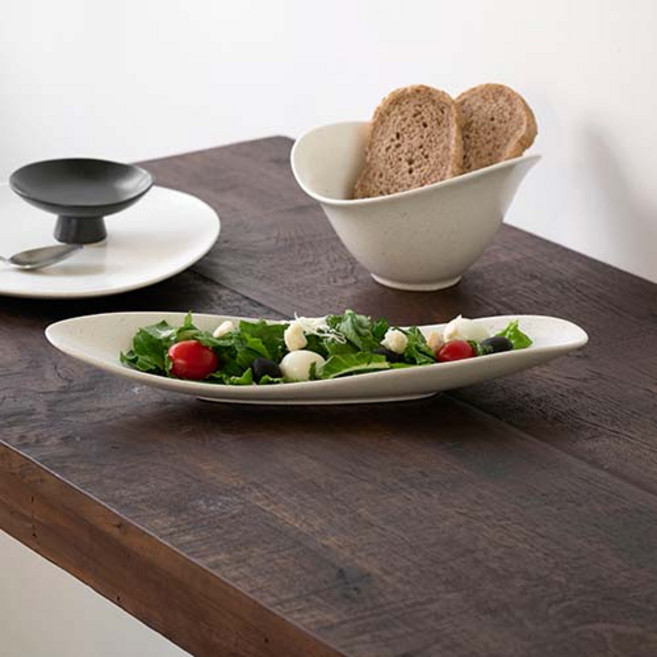 에라토 로셰 타원 롱접시, 샌드화이트