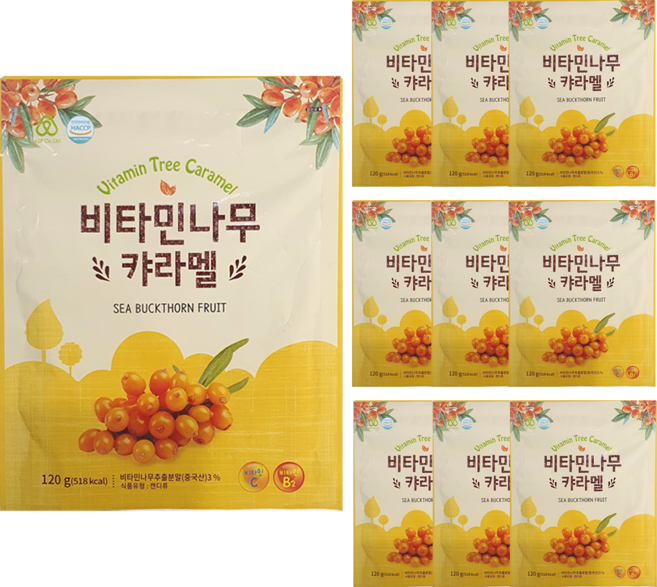 하이투데이 비타민나무 캬라멜, 120g, 10개