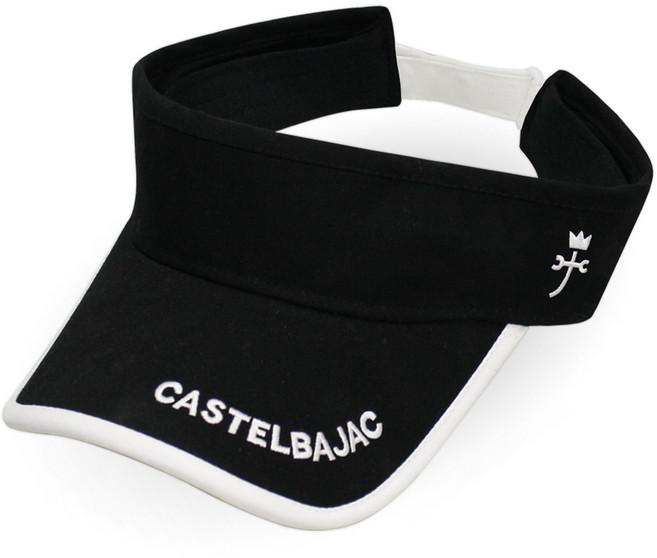 까스텔바작 자수 엣지 코튼 바이저 썬캡 CS4CP104, 블랙, 1개