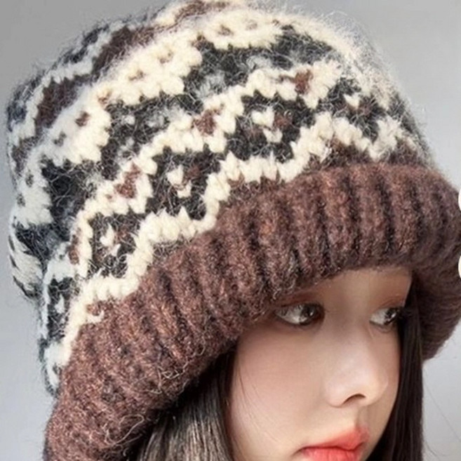 PEONIST 雪花圖案巴拿馬帽