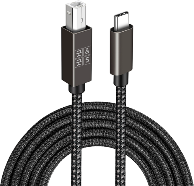 굿앤굿스 최고급형 메탈 C타입 USB 프린터 심플리피아노 미디 연결기능 케이블 SG104, 1개, 3m