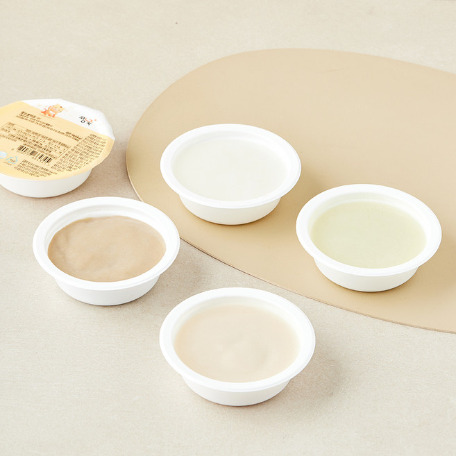 짱죽 초기 5개월 쌀눈쌀미음 140g + 애호박미음 140g + 사과미음 140g + 한우소고기미음 140g 이유식 A세트, 1세트