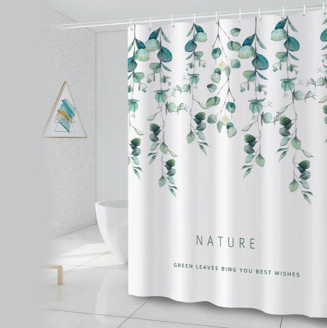 마켓피오 북유럽 네츄럴디자인 샤워커튼 타입2 120 x 180 cm, 1개