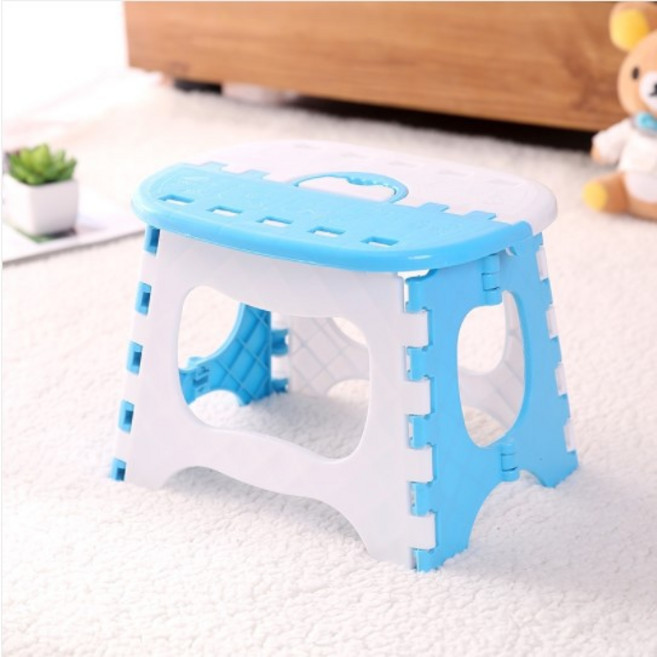 마미편해 휴대형 접이식 스텝스툴 간이의자 2개, 스카이