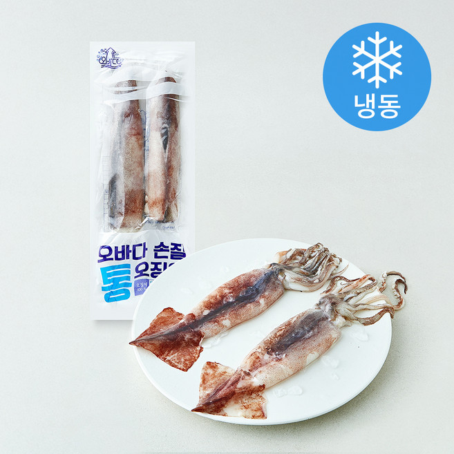 오바다 국내산 손질 통오징어 (냉동), 1개, 330g
