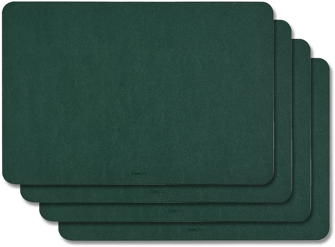 셰프토프 베이직 테이블매트 사각, 딥그린, 445 x 300 mm, 4개 - 쿠팡