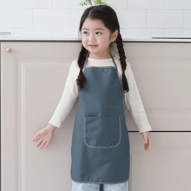 베베슈에뜨 아동용 딥파스텔 방수 포켓 앞치마
