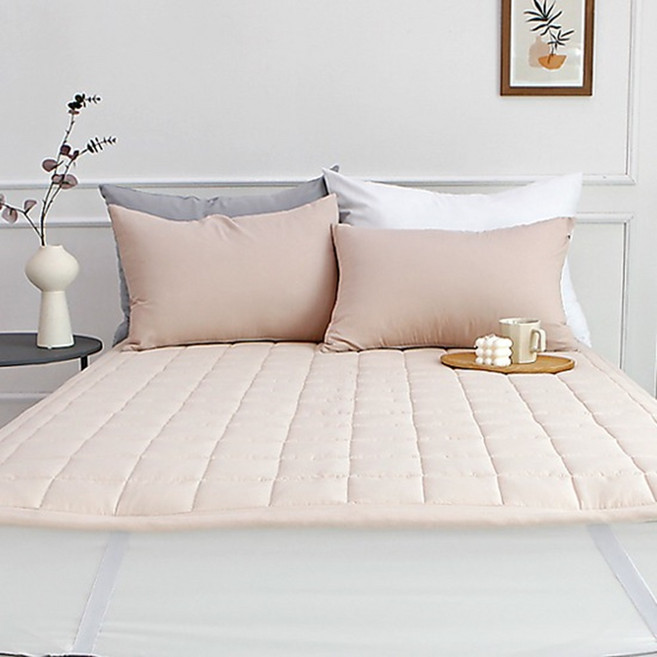 Beau Monde 柔軟洗滌法蘭絨床墊, 米色, 1個