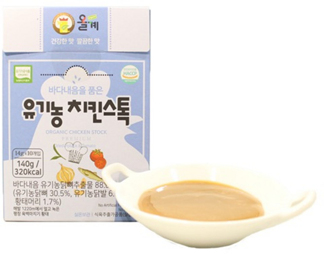 올계 바다내음을 품은 유기농 치킨스톡, 140g, 1개