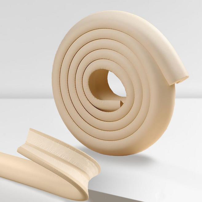 르메이어 유아용 쿠션 풀접착 L형 모서리 보호대, 1개, 베이지