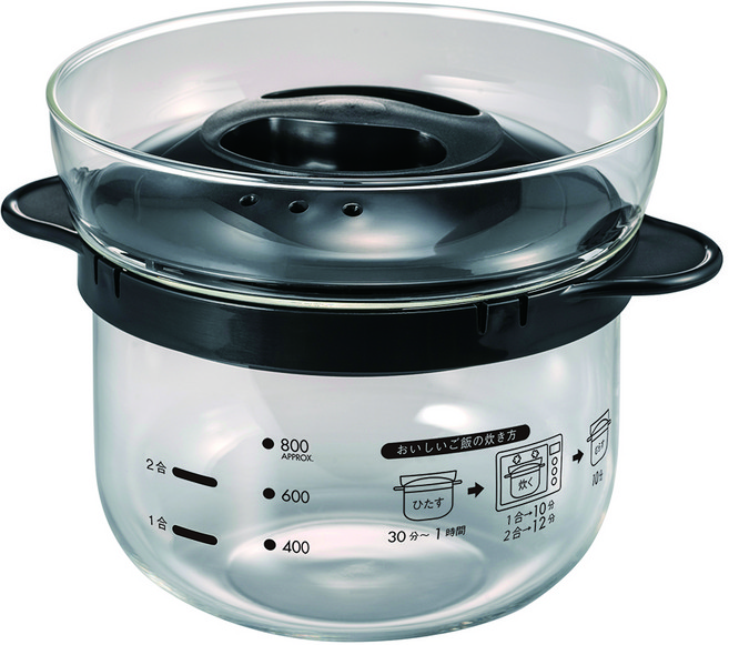 하리오 글래스 렌지 밥솥 1~2인용 XRCN-2-B, 혼합색상, 1개