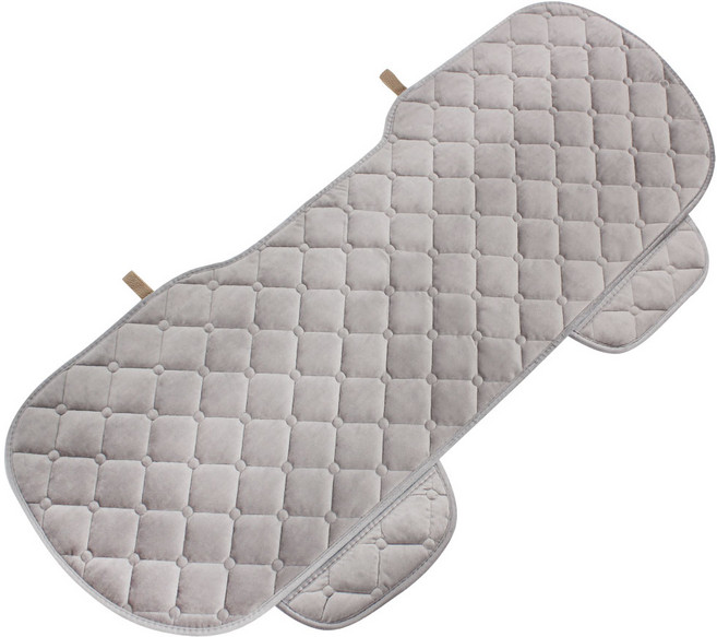 지엠지모터스 자동차 시트커버 극세사 차량용 방석 3인 뒷좌석 핫킵, 그레이, 1개