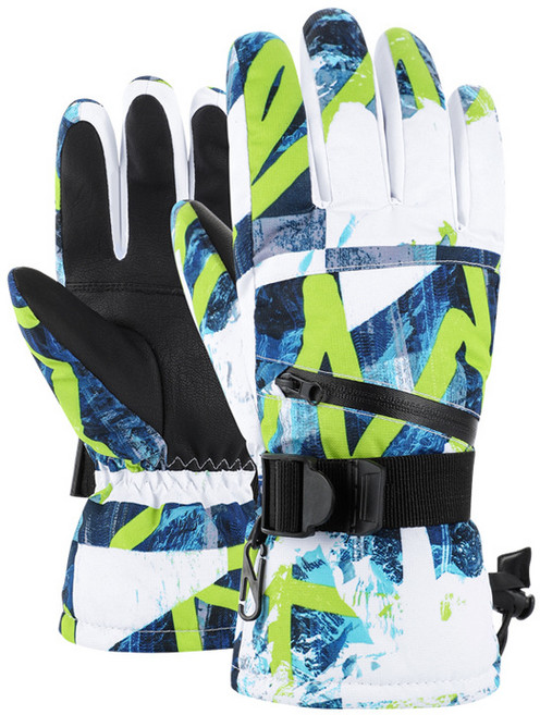 스노우보드 장갑 양손착용, 05 그린화이트