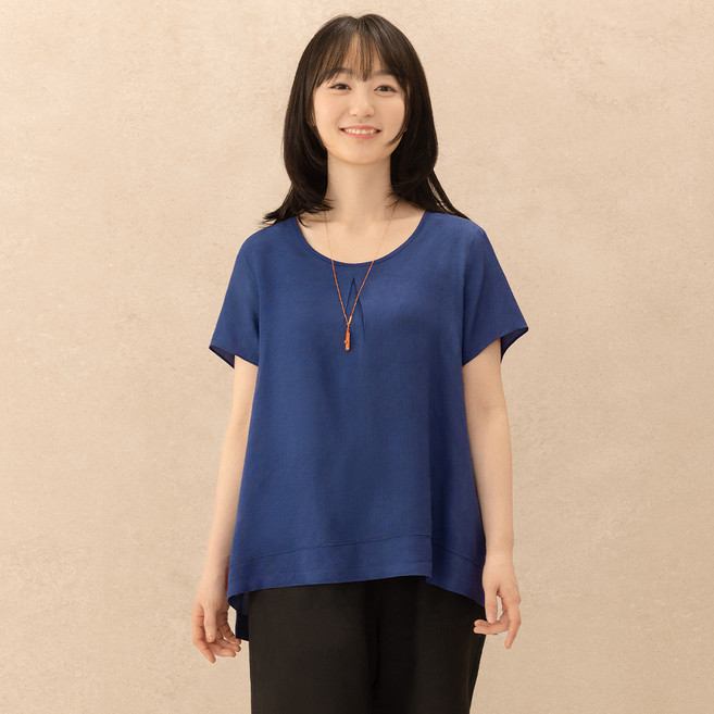 연리지 인견 자연가공 반팔 블라우스 TBLS001L