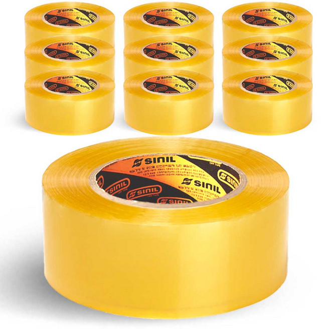 Sinil Tape 封箱膠帶 48mm x100m, 10個, 透明