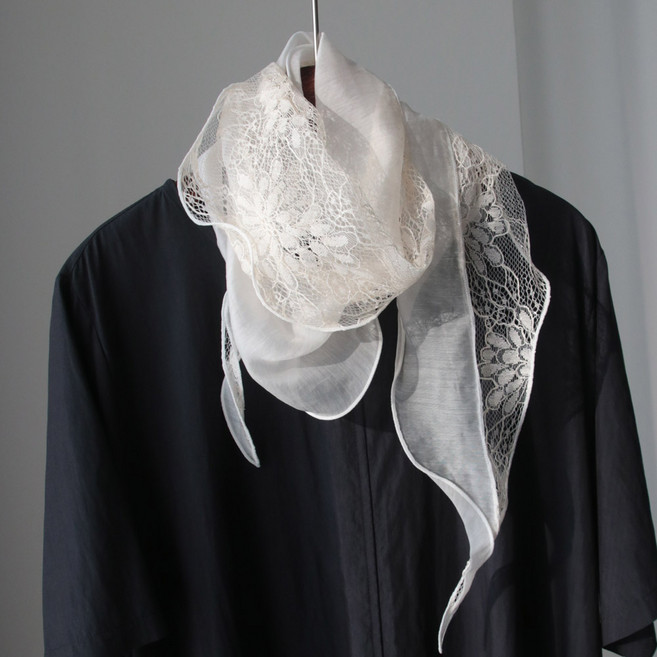 바비수 로제 텐셀 레이스 스카프