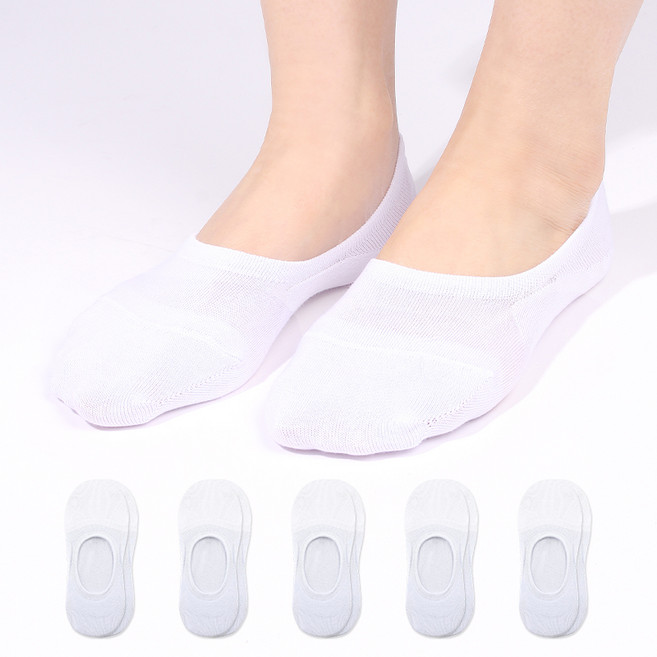 두발로 여성용 앞꿈치 보강 페이크삭스 5켤레