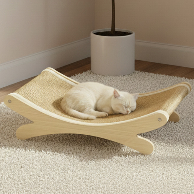 둥둥펫 고양이 소파형 묘체공학 사이잘 침대 스크래쳐, 혼합색상, 1개