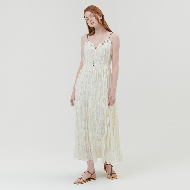 오앨 LACE SLIP MAXI DRESS