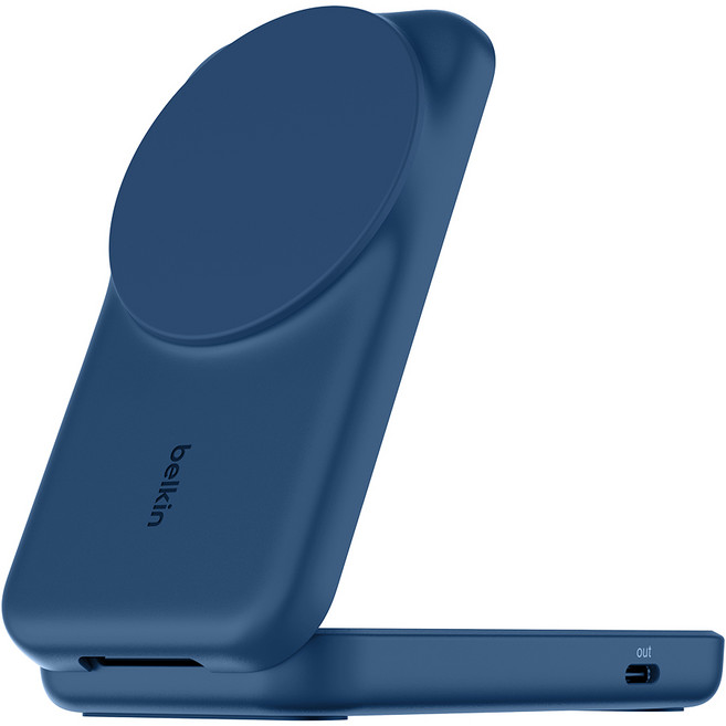 belkin 貝爾金 UltraCharge 25W 2-in-1 USB-C 磁吸 可折疊 無線充電器 Qi2 2年保固 藍色
