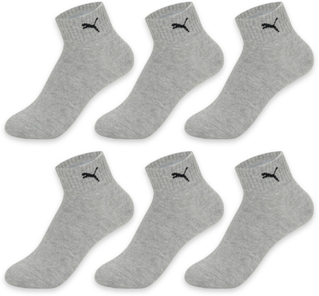 푸마 남성용 기능성 단목 양말 6켤레 세트, 그레이, 1세트