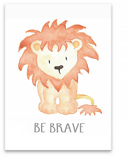 마켓에이 동물 레터링 캔버스 포스터 사자