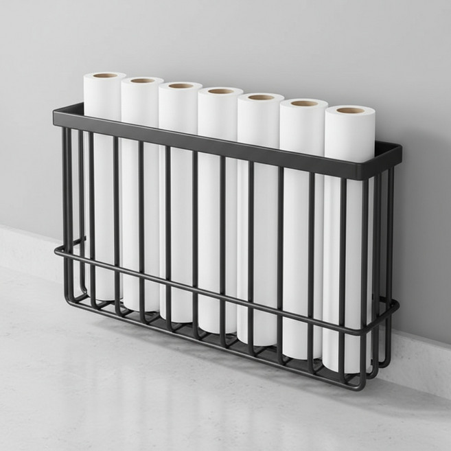 앞날창창 주방 벽걸이 선반 다용도 정리대, 블랙, 1개