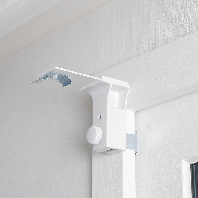 생활백서 못 없이 설치하는 안뚫어고리 레일 블라인드용, 화이트, 2개