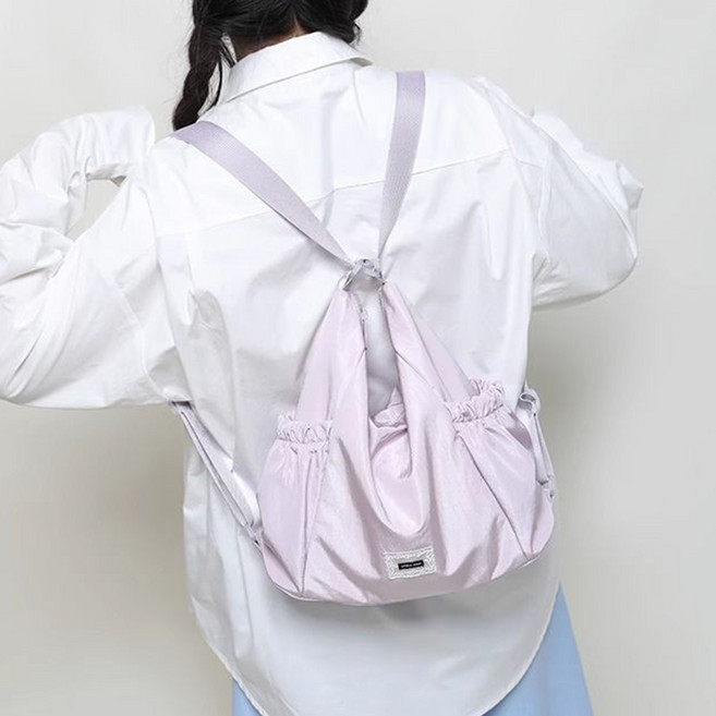 엘쏘 경량 바스락 끈조절 숄더 크로스 멀티 미니 백팩