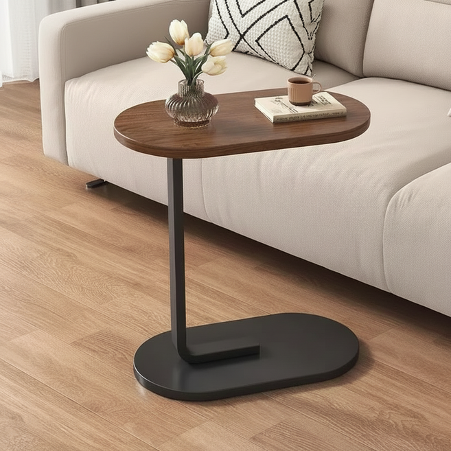 ROI Life 床邊沙發邊桌 45 x 28 x 60 cm, 胡桃木色 + 黑色框架