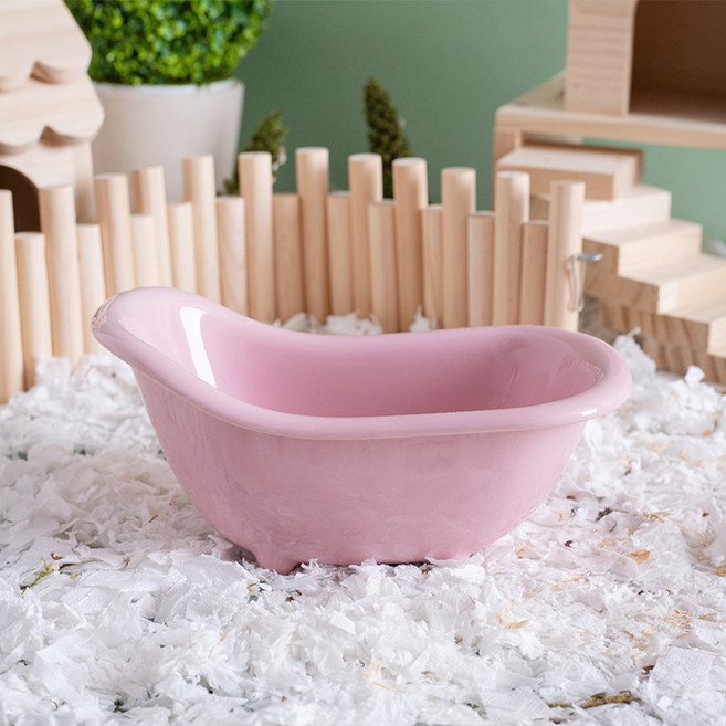 랜보어 햄스터 컬러 세라믹 욕조 모래통 FREE, 핑크, 1개