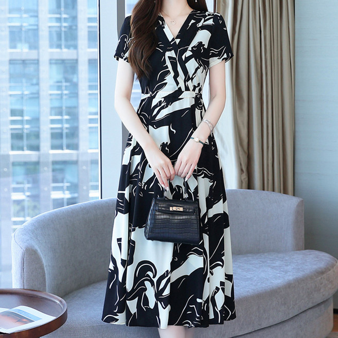 아뗄릭 오네뜨 랩 앳지 아트 원피스 10317 빅사이즈 포함