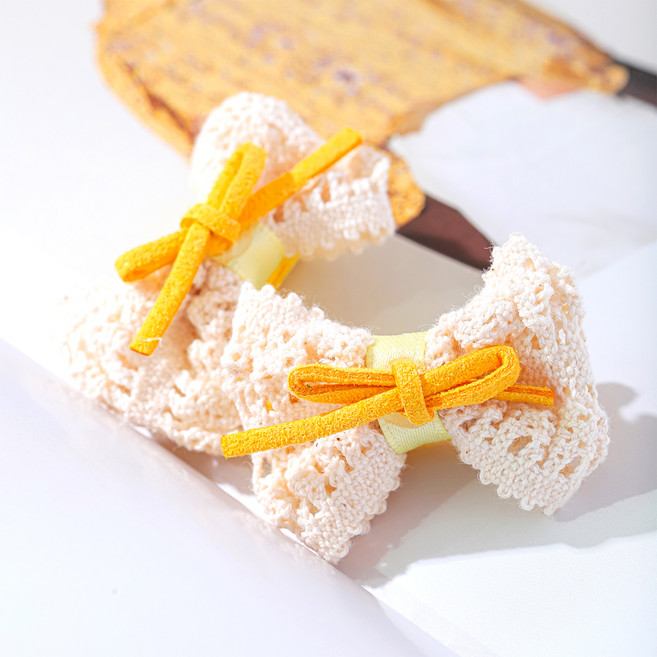 도도앤뉴 퐁당 레이스 리본 헤어핀 2p