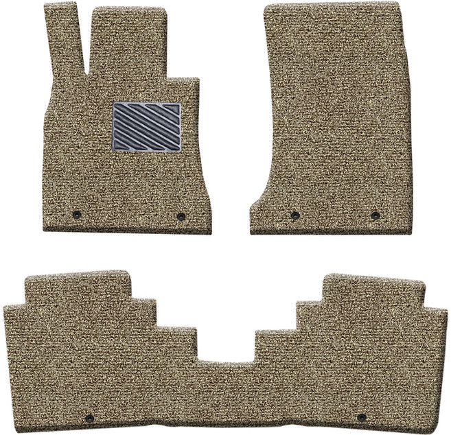 포시즌 차량용 코일카매트 확장형 1+2열, 제네시스 G90 (2018년~2022년) (EQ900 4륜 5인승 2015년~2018년), 브라운